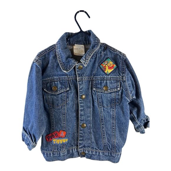 Disney Pooh & Tigger Jean jacket snaps patches 24m - Picture 1 of 8